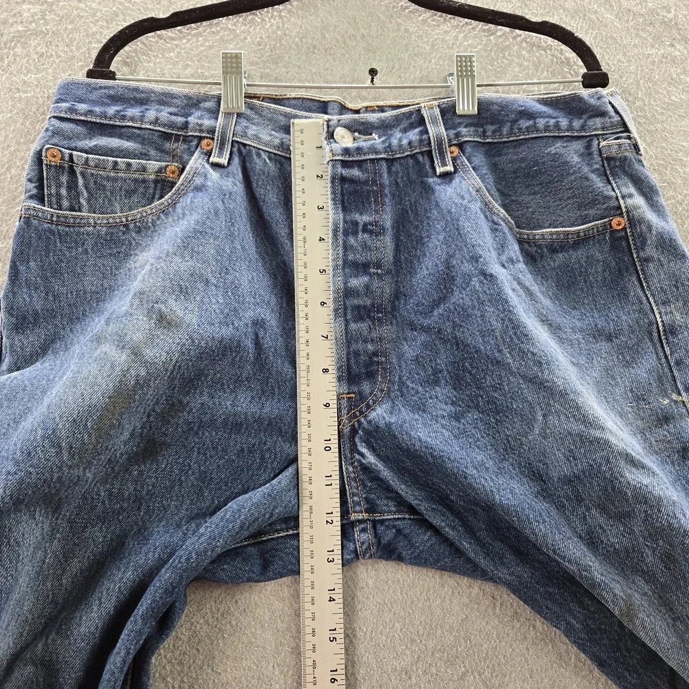 Levi's 501 Men Jeans 38X30 Blue Y2K Denim Original Fit Straight Button Fly READ